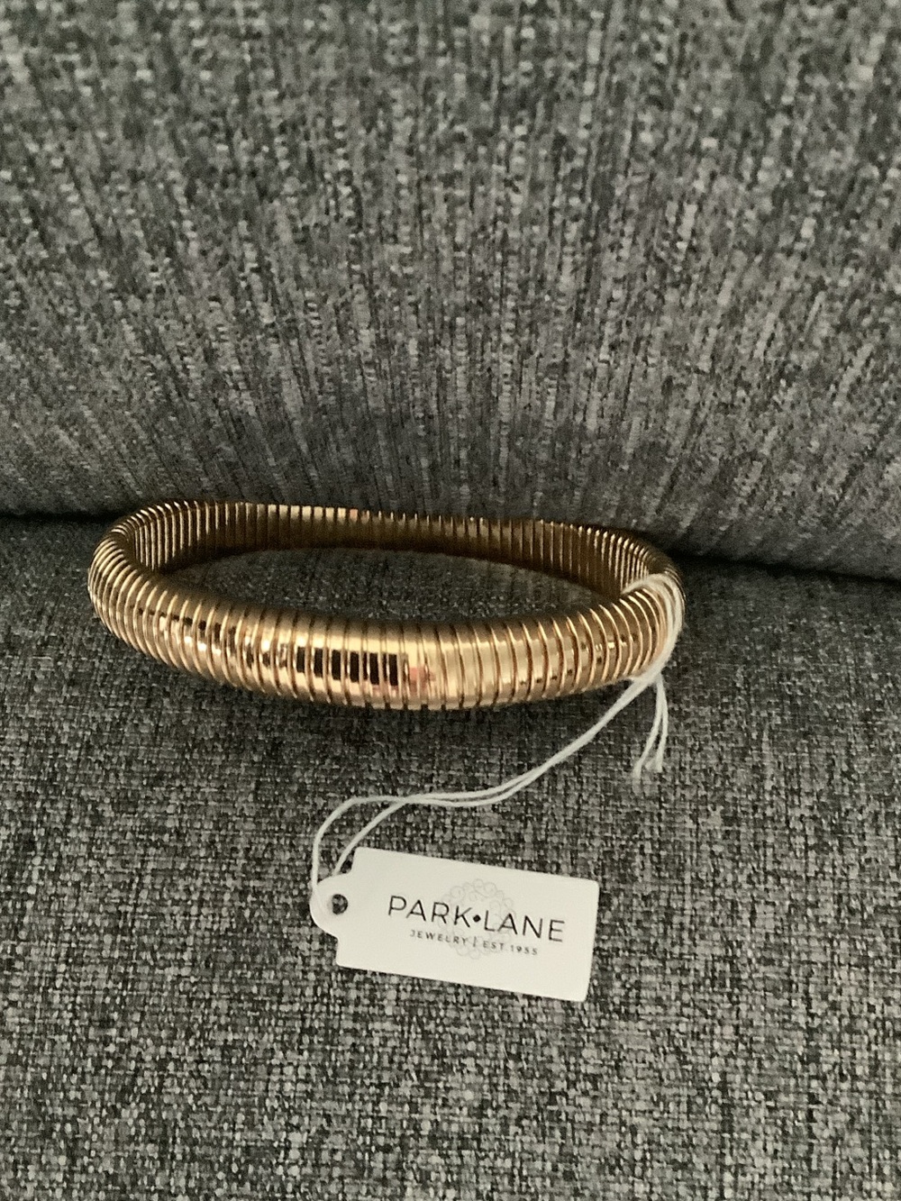 Park Lane Gold Ribbed Coil Stretch Bracelet